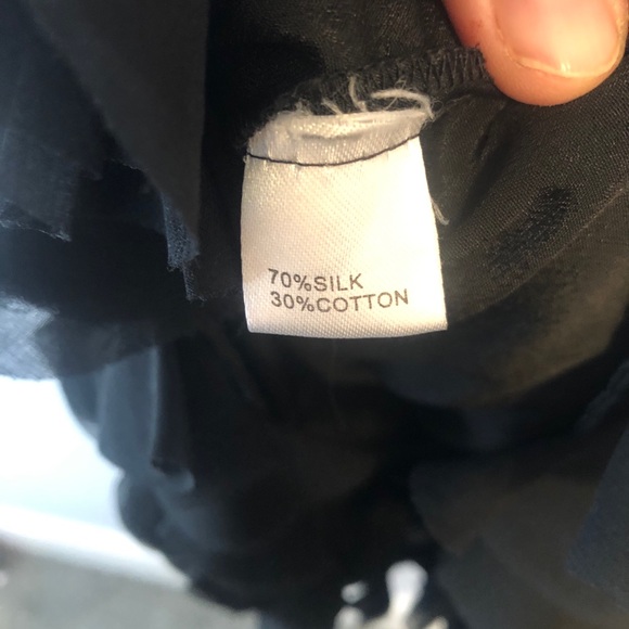 Chloe 100% silk ruffled lace mini dress size 4 - Picture 7 of 8